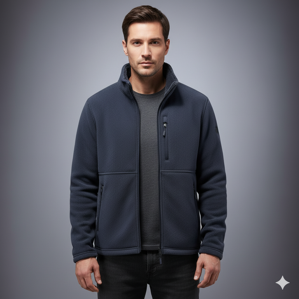 Men's Fleece Hooded Coat Warm Cotton