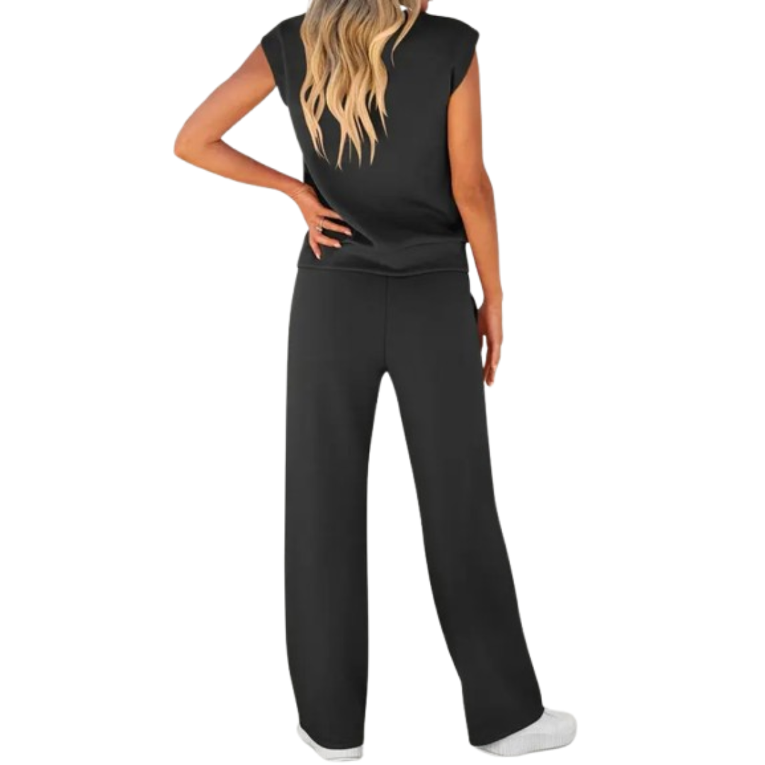 Women's Sleeveless Lounge Set Drawstring
