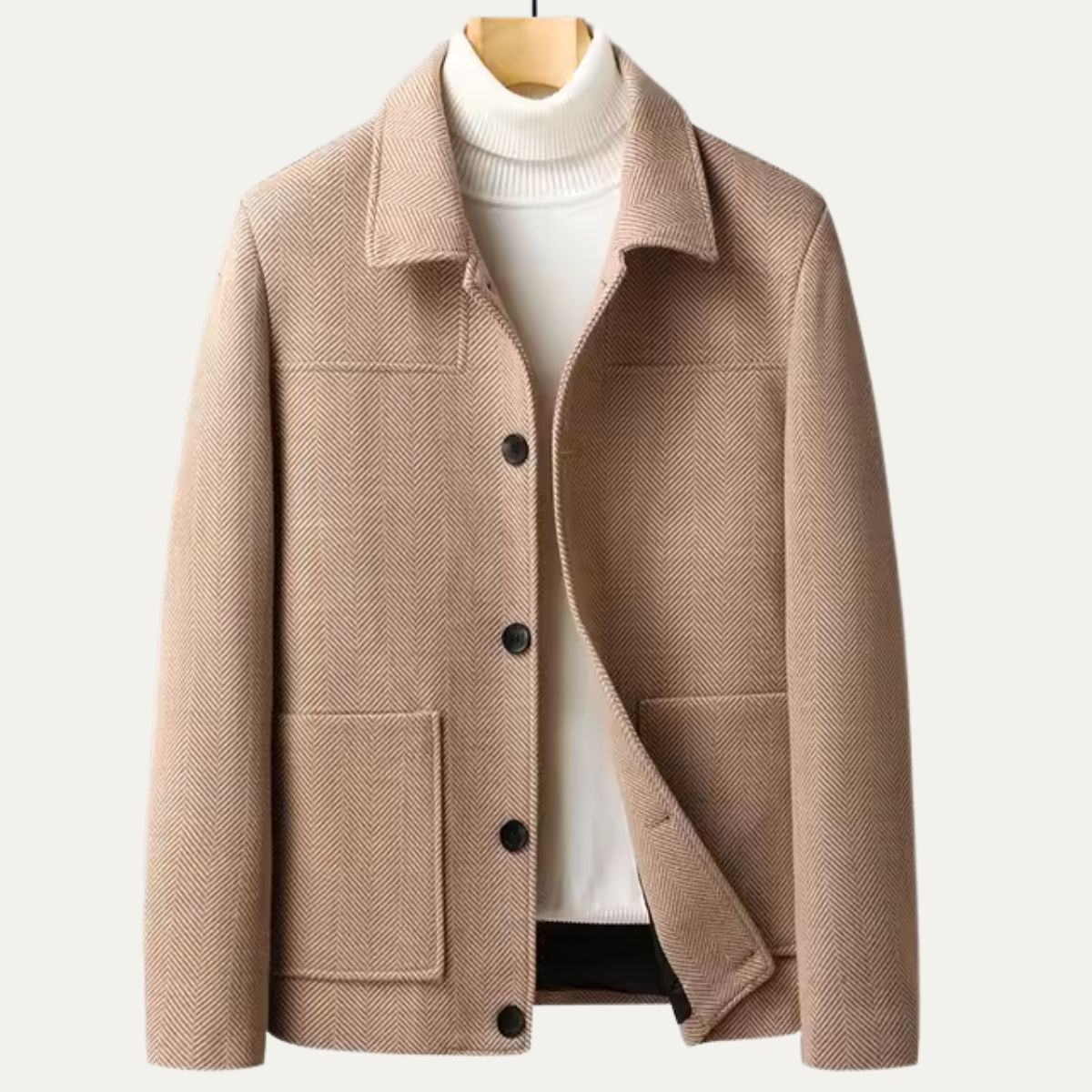 Winslow Men's Herringbone Jacket Thick Warm Outerwear