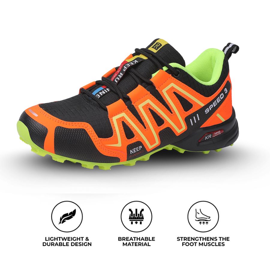 Orthopedic Hiking Shoes for Women and Men Waterproof Lace-Up Walking Sneakers