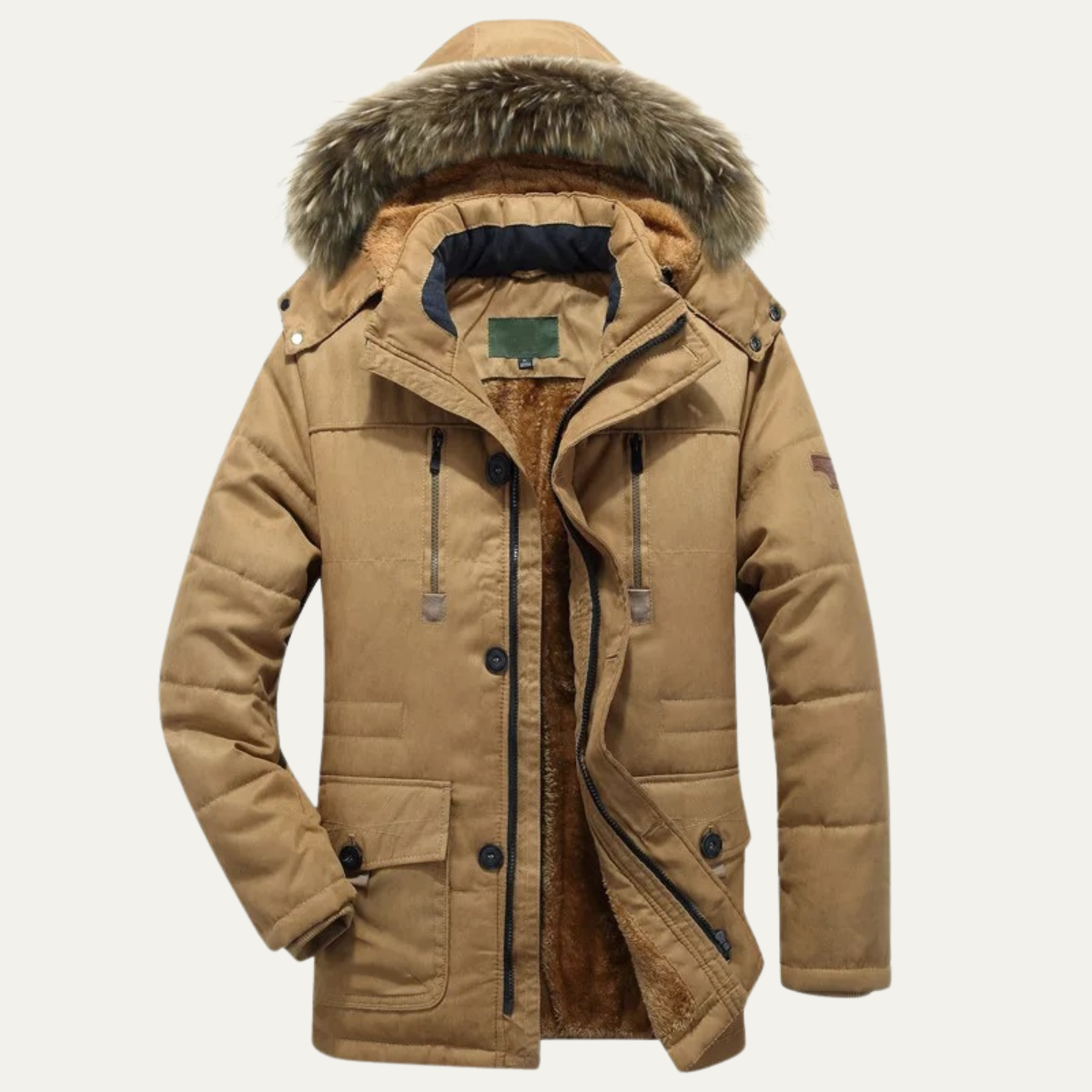 Lago Maggiore Men's Thick Fleece Winter Jacket