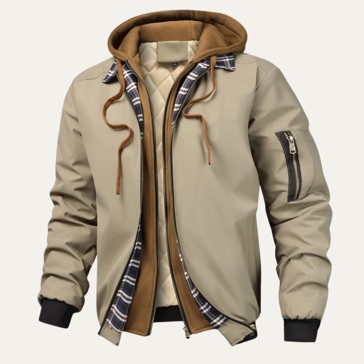 Villasimius Men's Fleece Lined Bomber Jacket