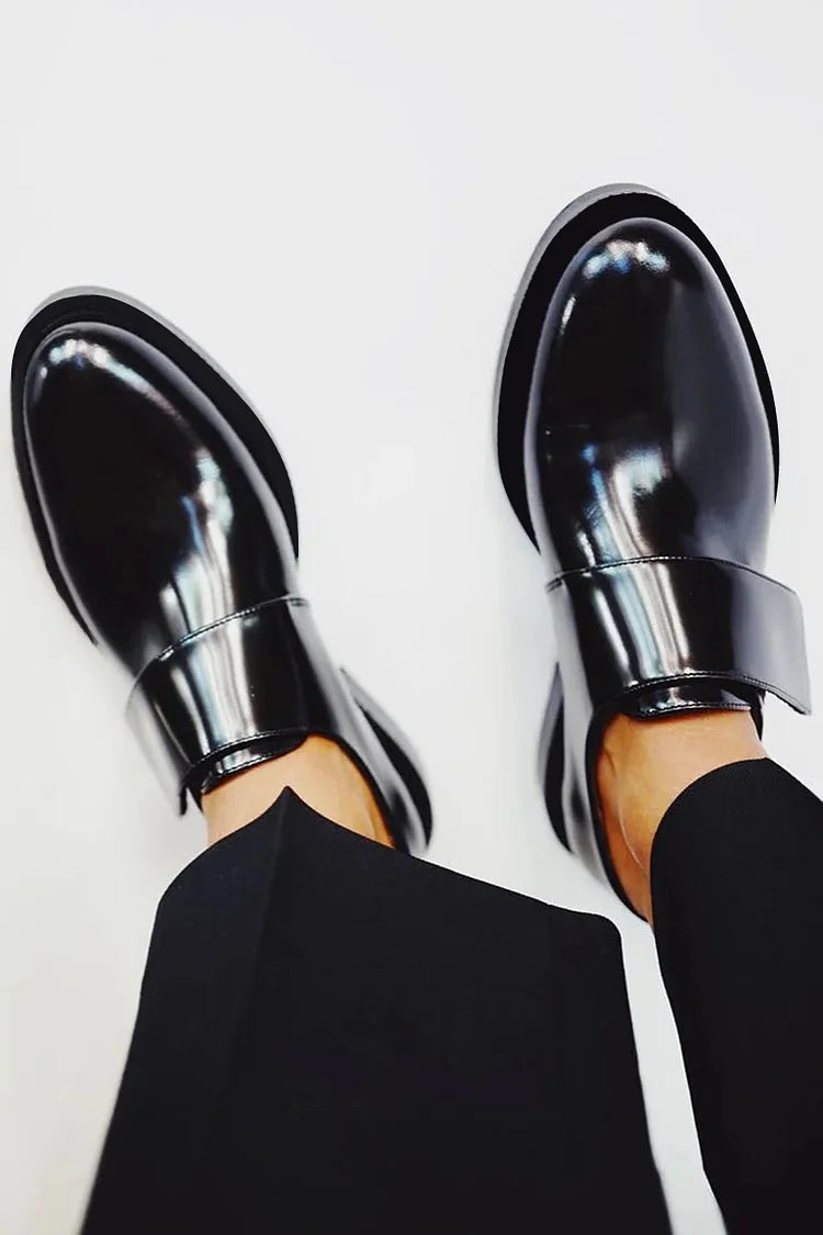 Women's Slip-On Loafers Wide Strap Style