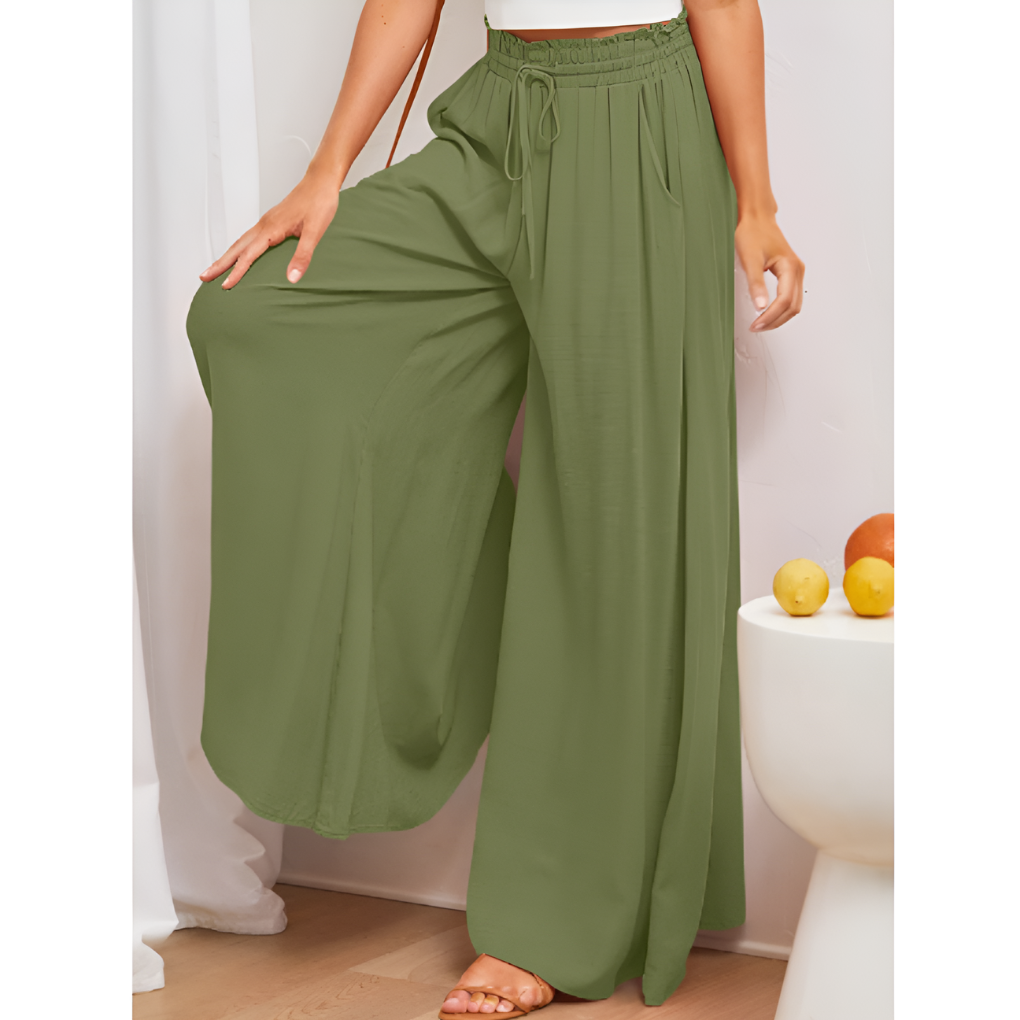 Elastic Waist Casual Skirt Pants