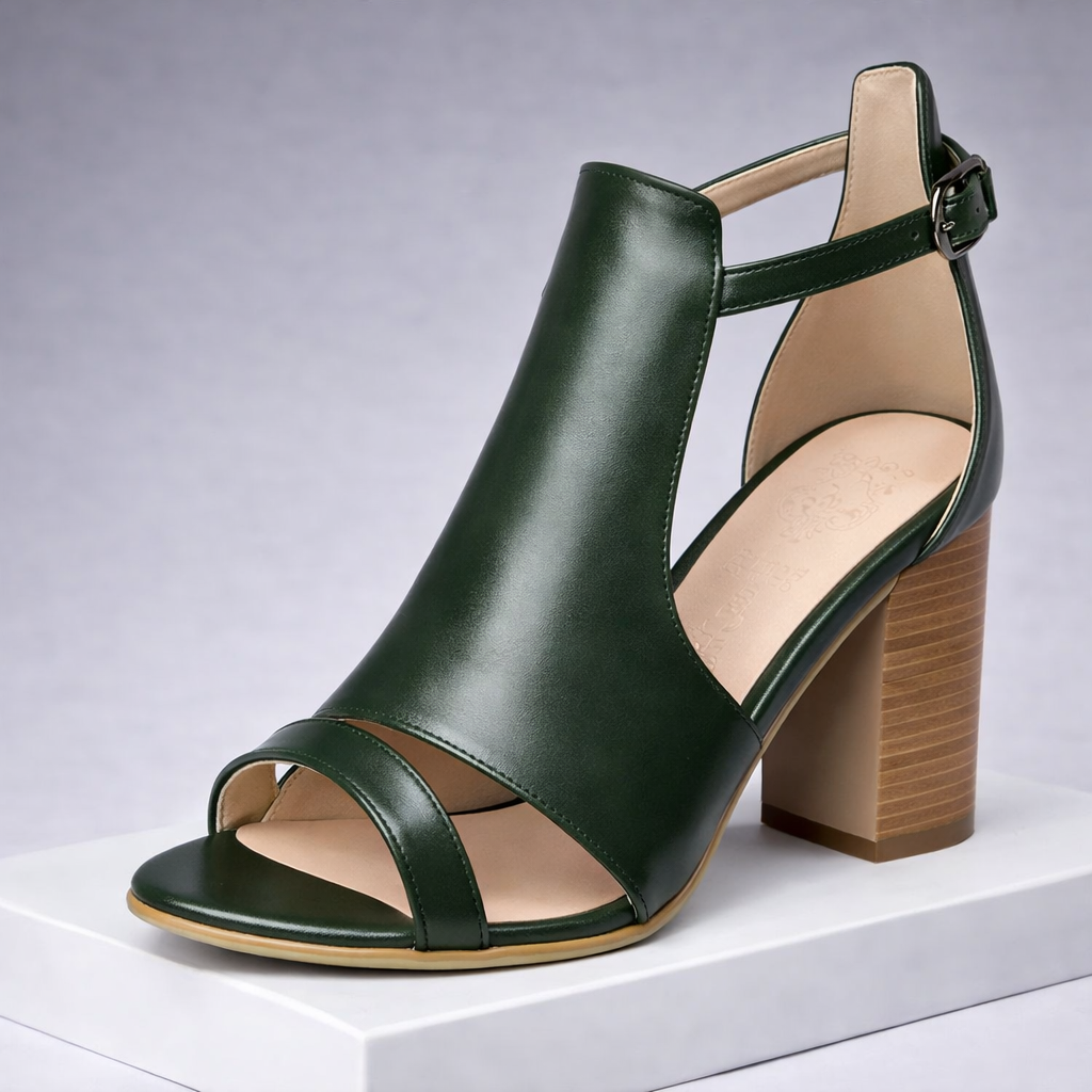 Women's Leather Strap High Heels