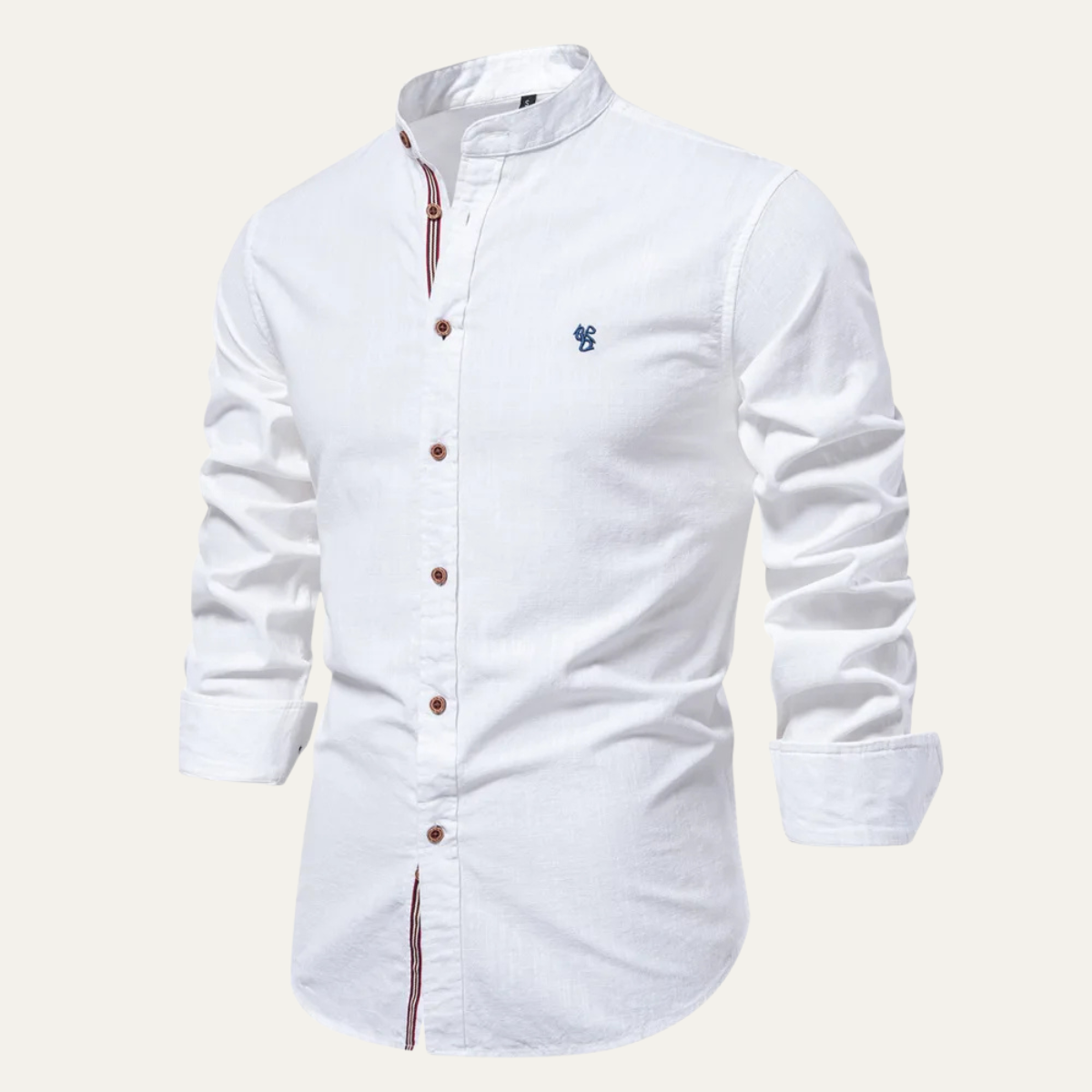 Pisa Marina Men's Cotton Linen Dress Shirt