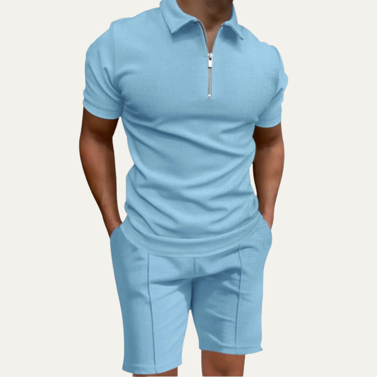 Men's Polo Shirt And Shorts Summer Set