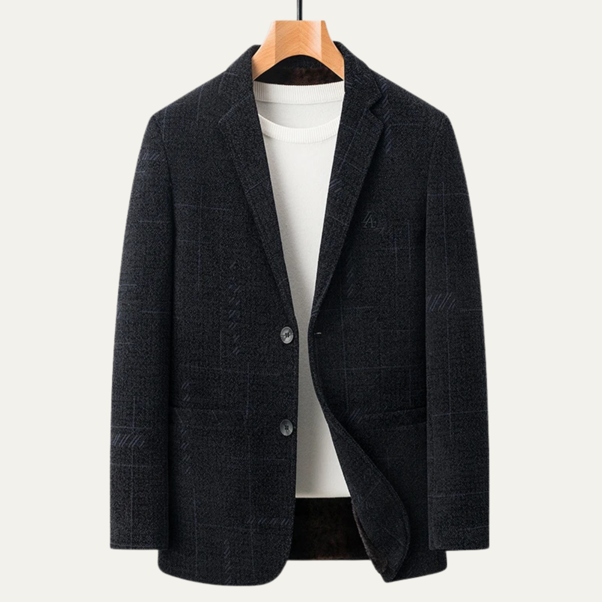 Men's Slim Fit Checked Work Jacket