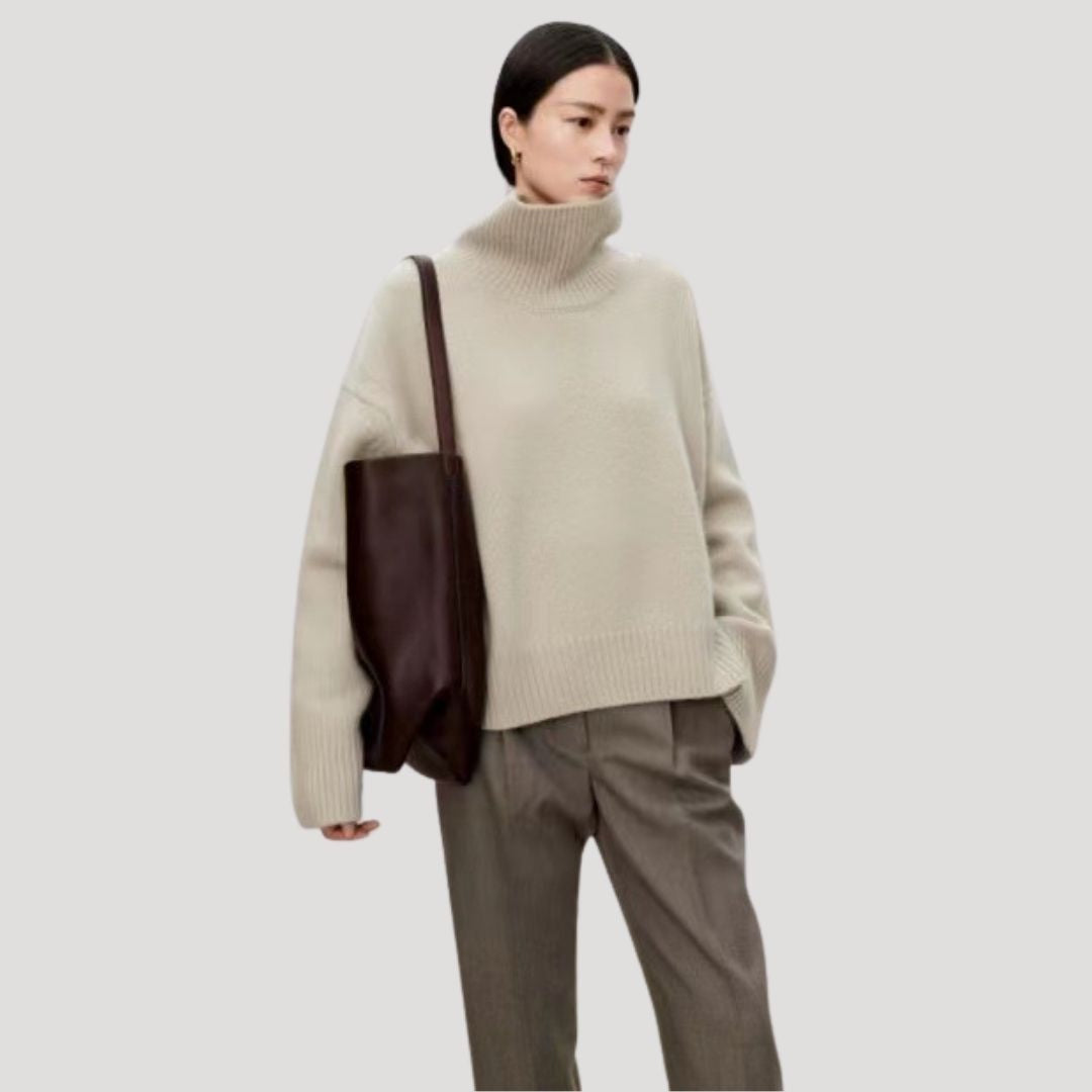 Fiona | Women’s Spring Relaxed Turtleneck Sweater