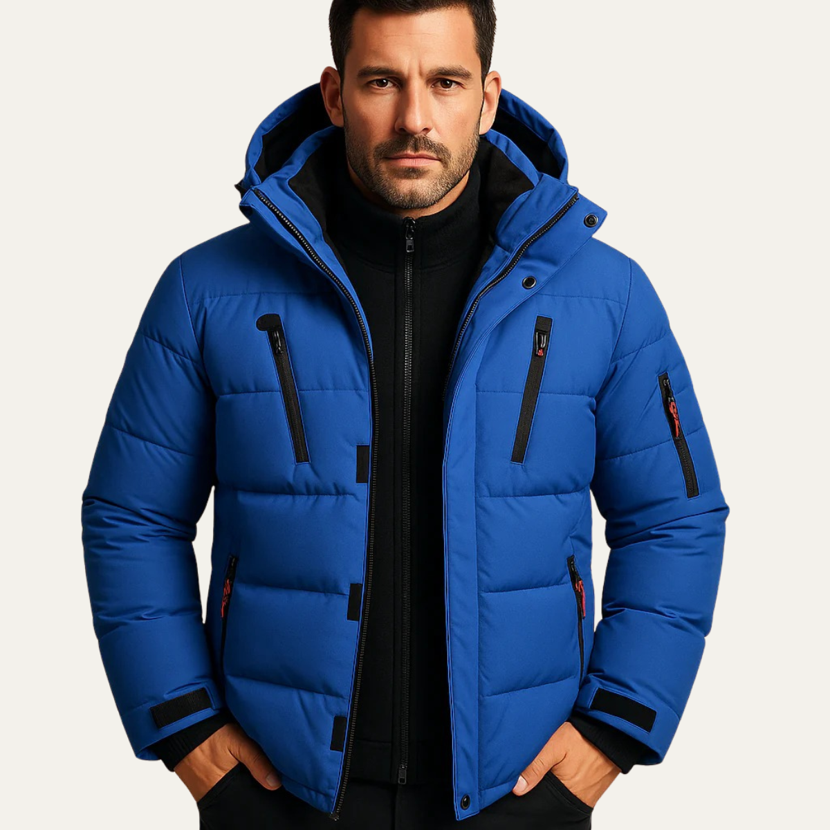 Montalcino Men's Padded Hooded Puffer Jacket