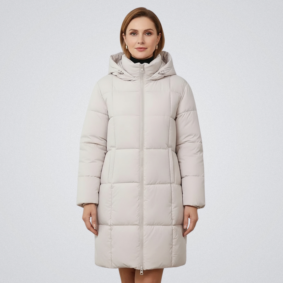 Hooded Longline Quilted Puffer Coat