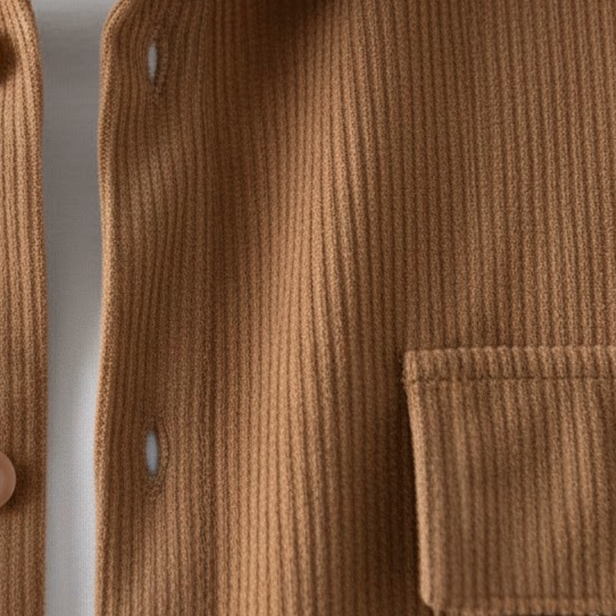 Men's Corduroy Summer Shirt And Shorts Set