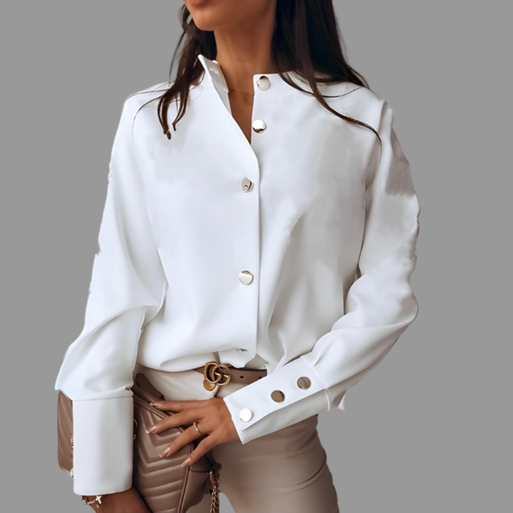 Women's Puffer Shirt Button Down Casual