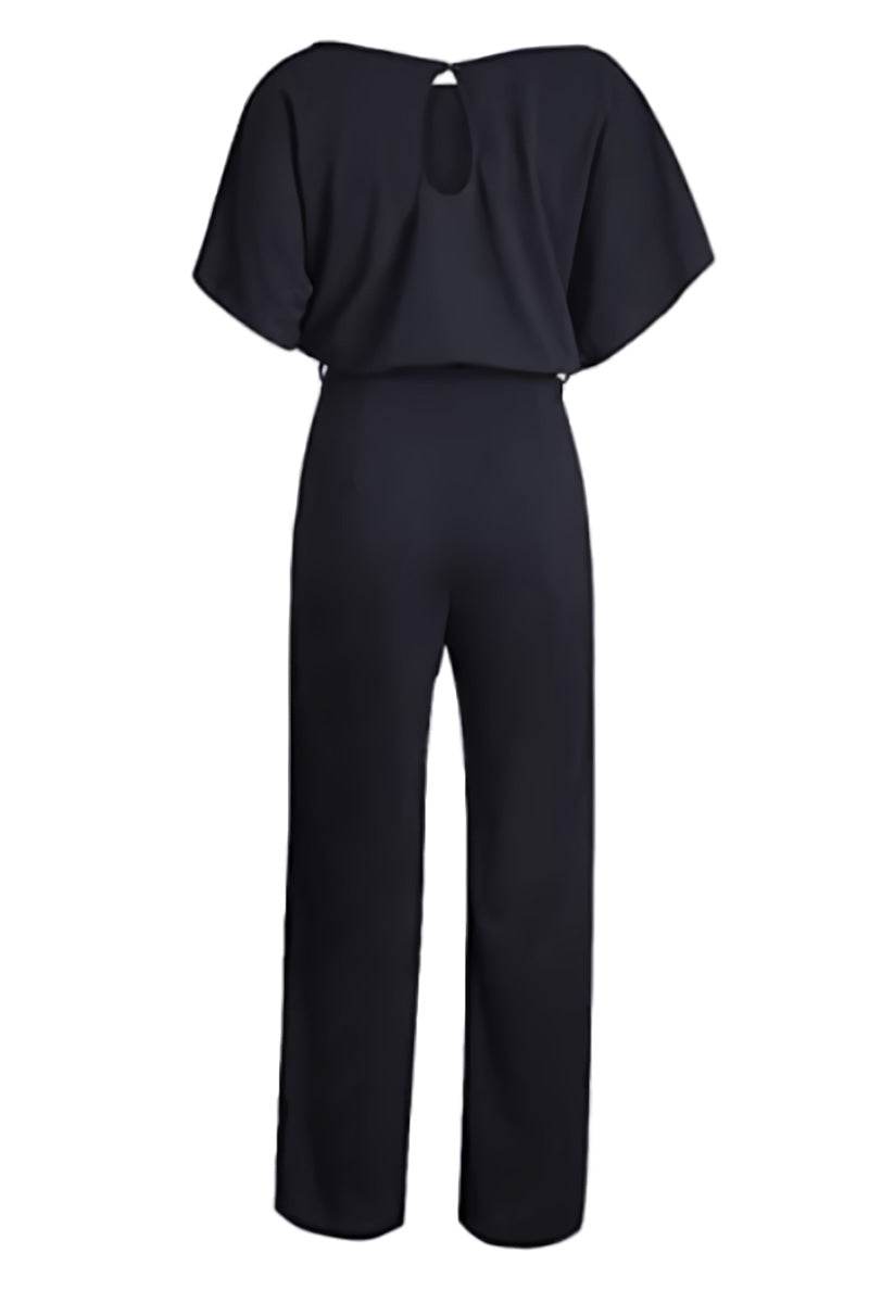 Stella Women's Wide Leg Jumpsuit Belted Batwing Sleeves