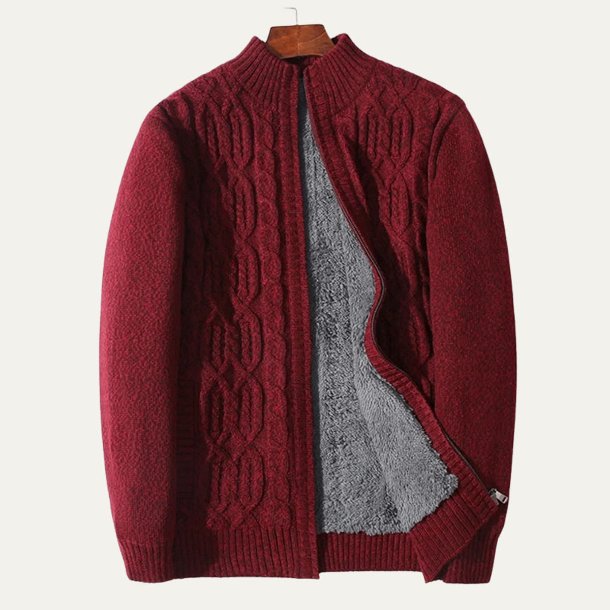 Men's Thick Wool Fleece Cardigan