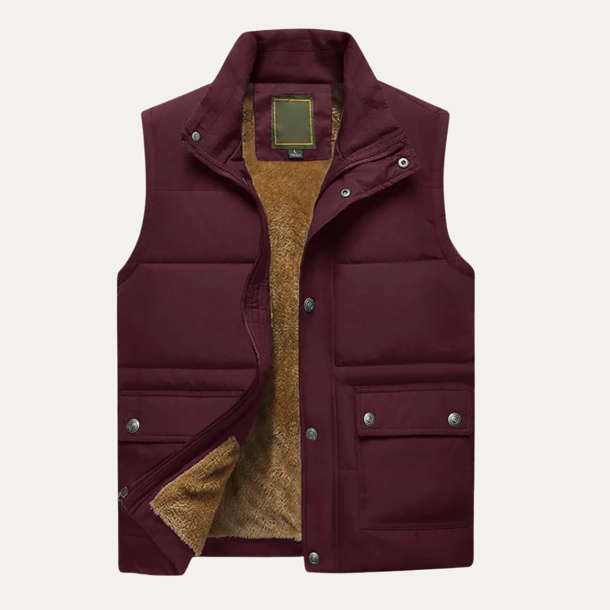 Men's Winter Puffer Vest Fleece Lined