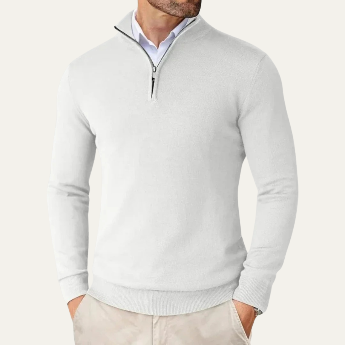 Men's Half Zip Knit Sweater Casual