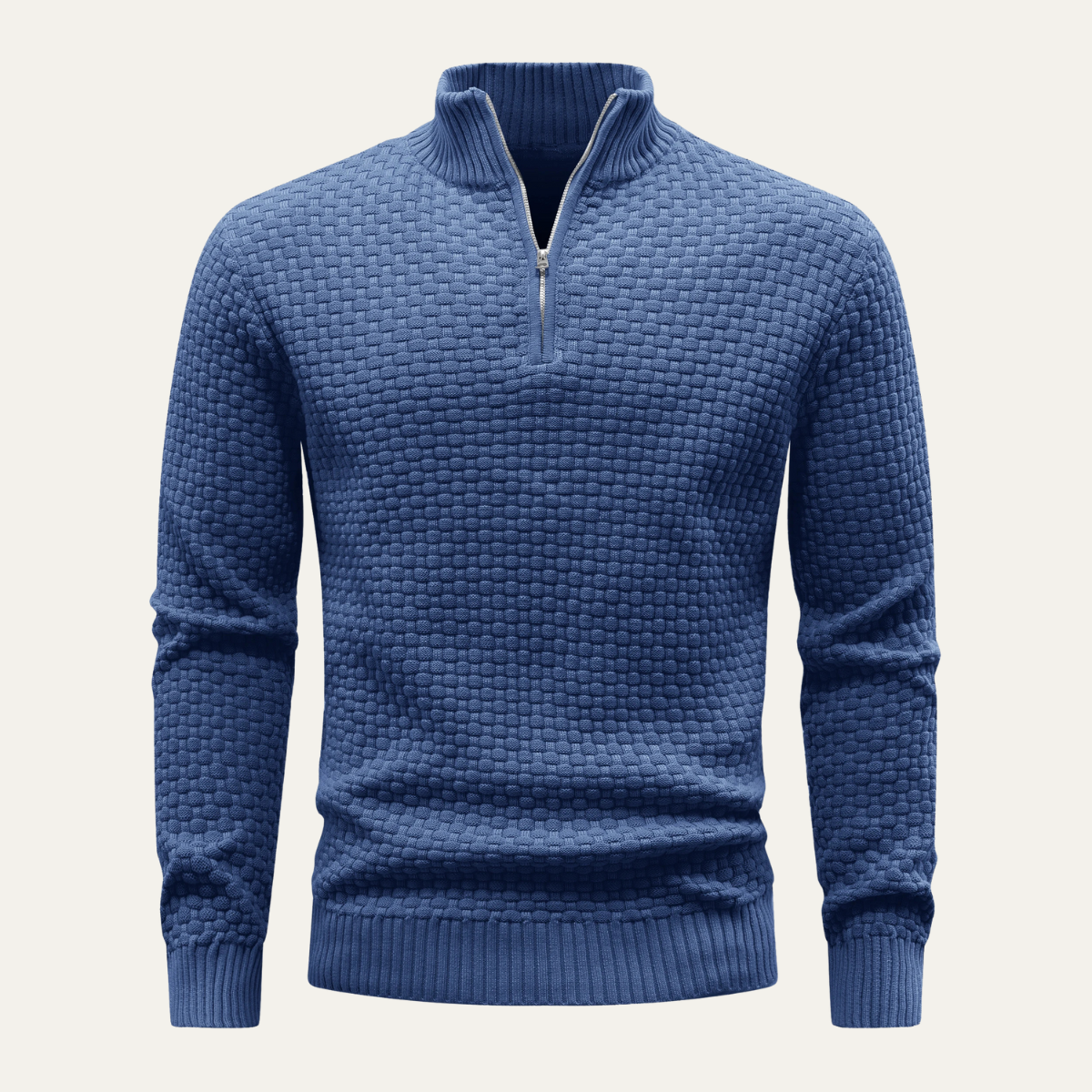 Men's Quarter Zip Knit Sweater