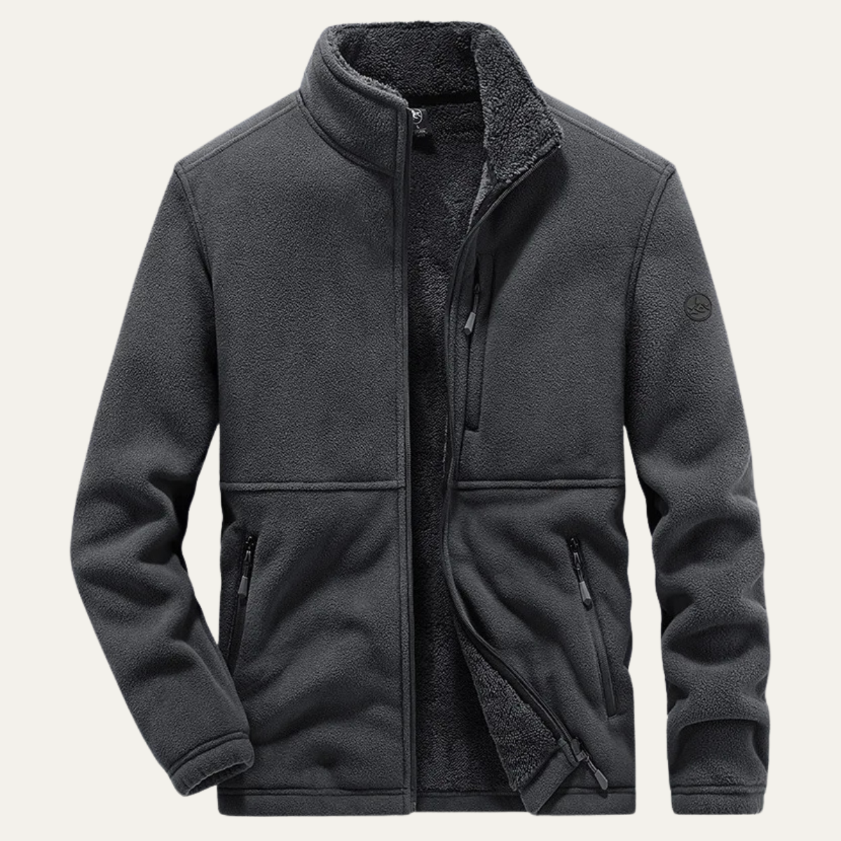 Men's Fleece Sherpa Zip Up Jacket Warm Winter Coat