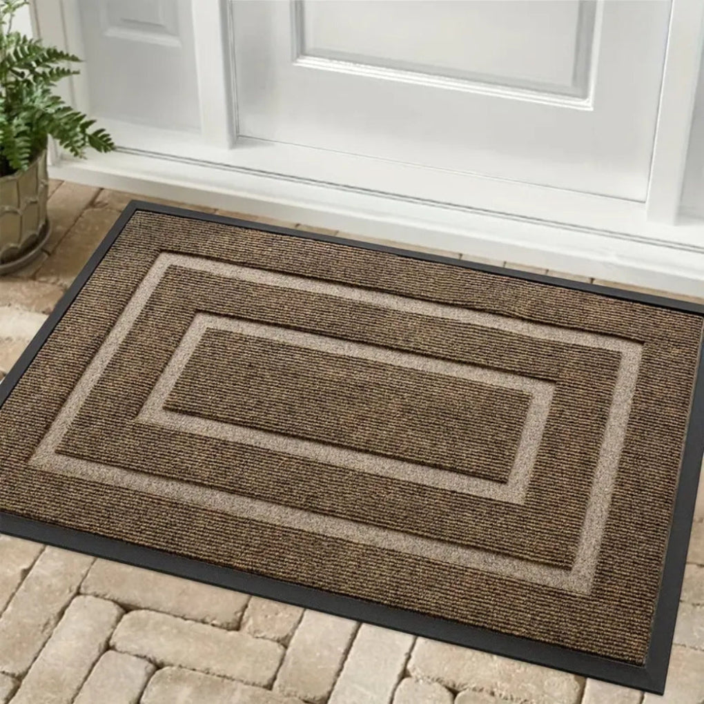 Rubber Door Mat Water-Resistant Indoor Outdoor