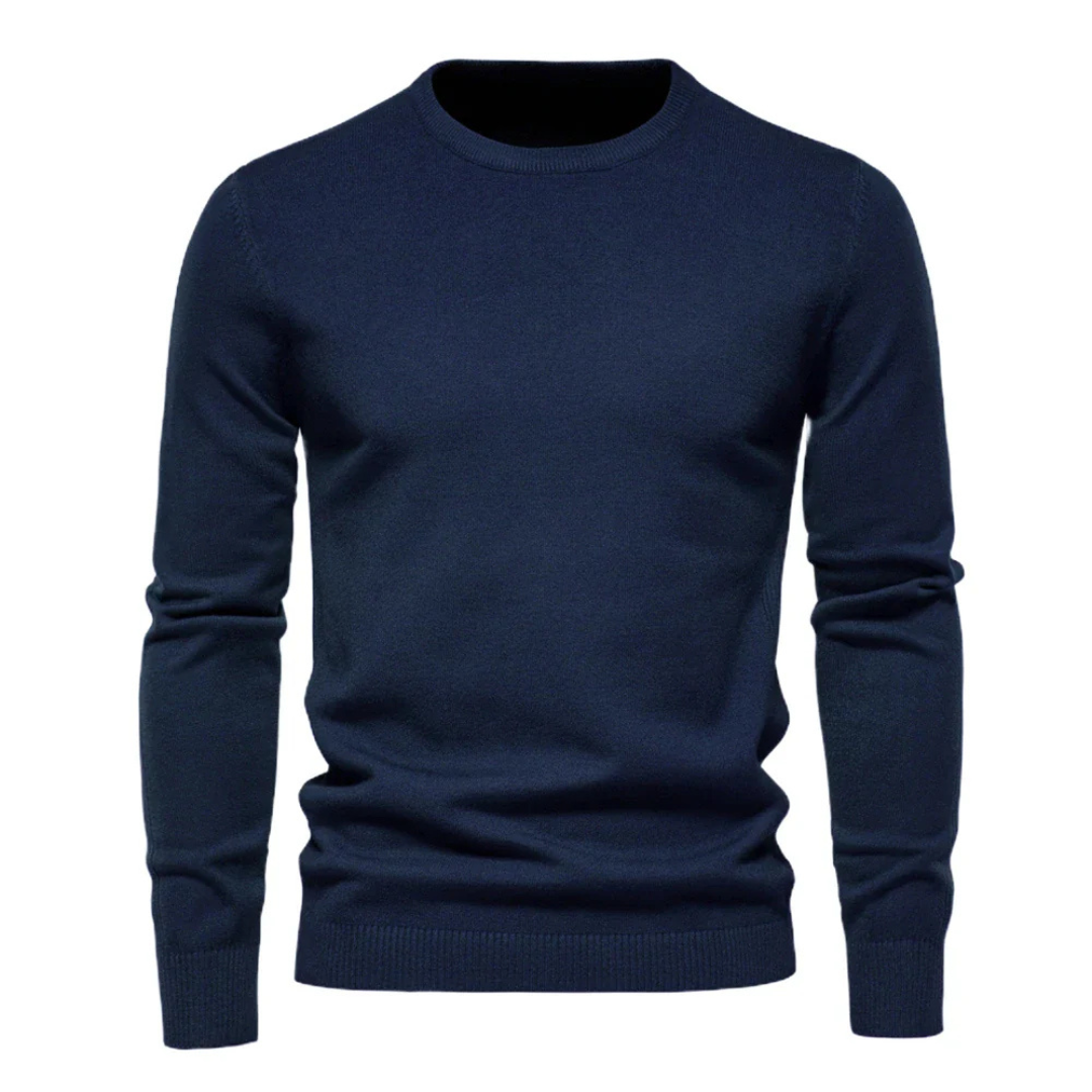 Men's Long Sleeve Sweater Solid Design