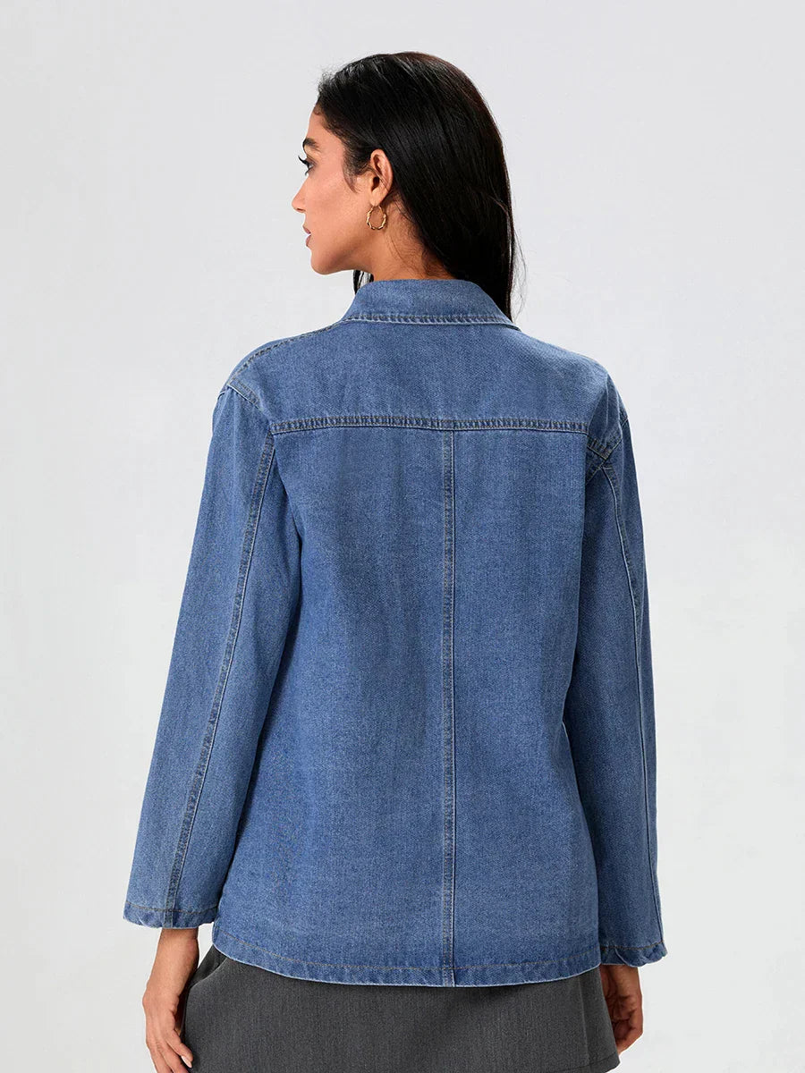 Urbanedge Mens Classic Fit Denim Blazer