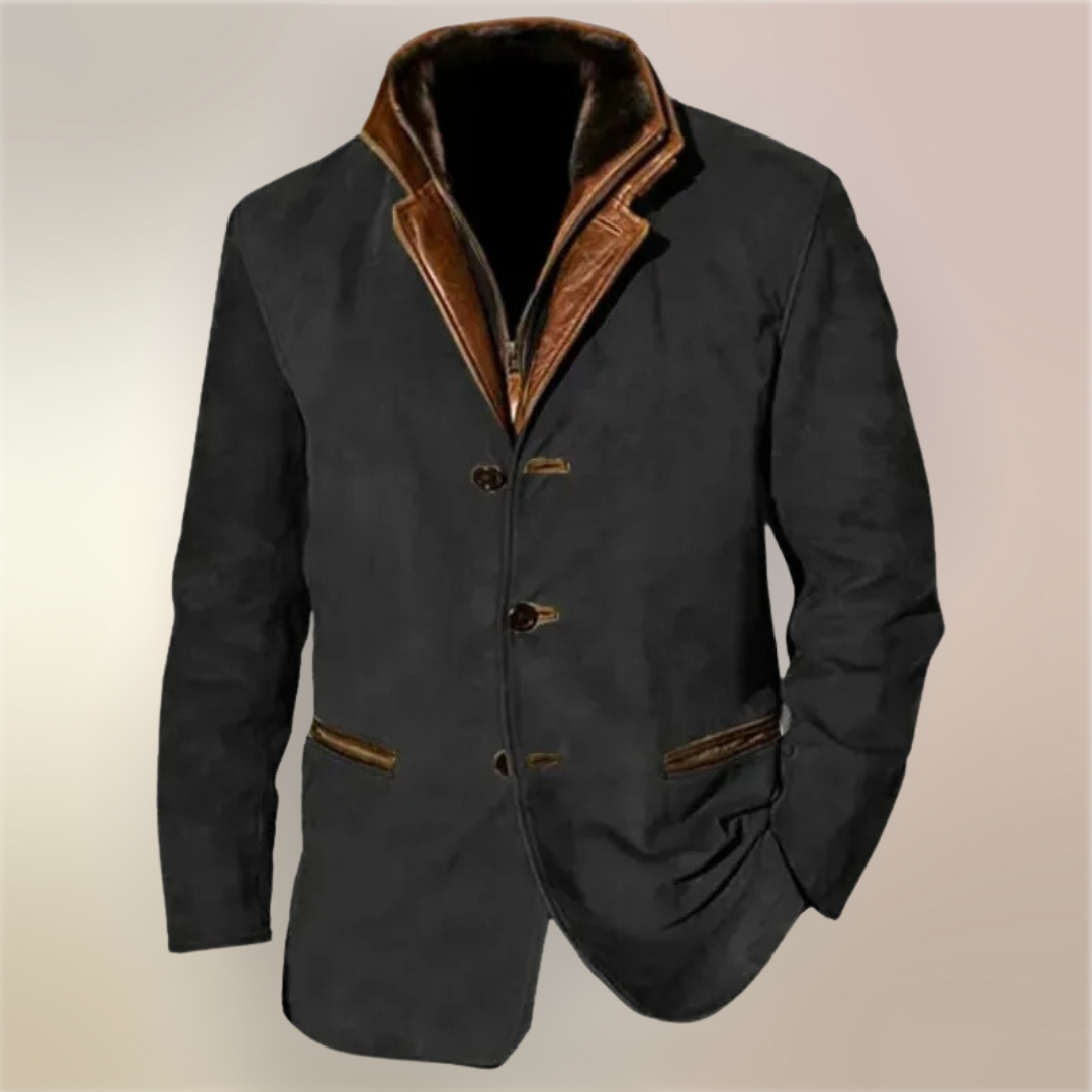 Men's Vintage Leather Jacket Autumn Brown