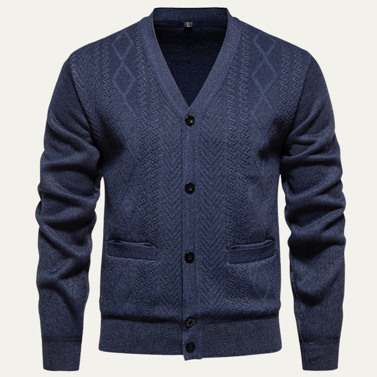 Murano Men's Slim Fit Knitted V-Neck Sweater