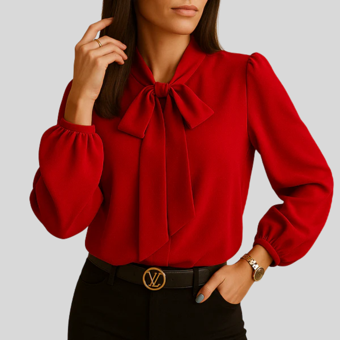 Women's Blouse with Bow Detail