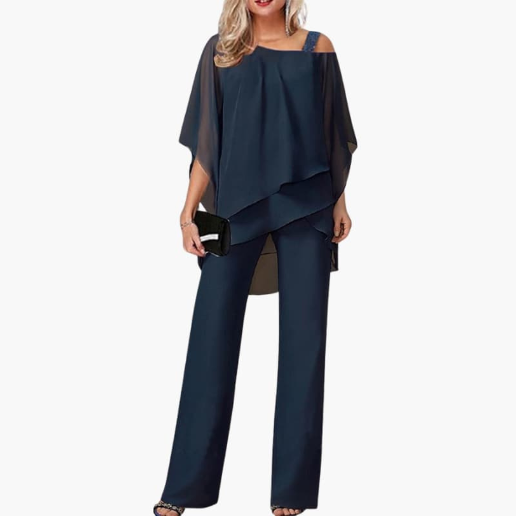 Women's Cold Shoulder Wide Leg Jumpsuit