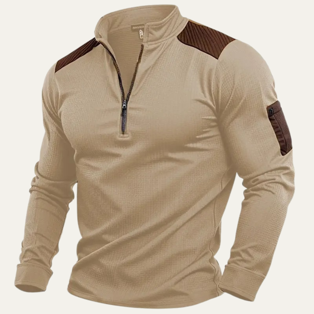 Men's Casual Half Zip Sweater Stand Collar