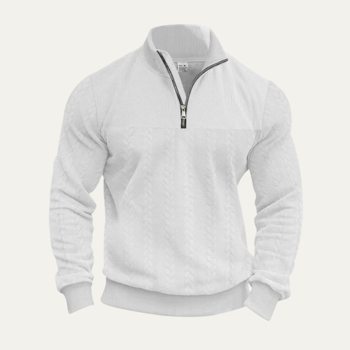 Men's Winter Knit Half Zip Sweater