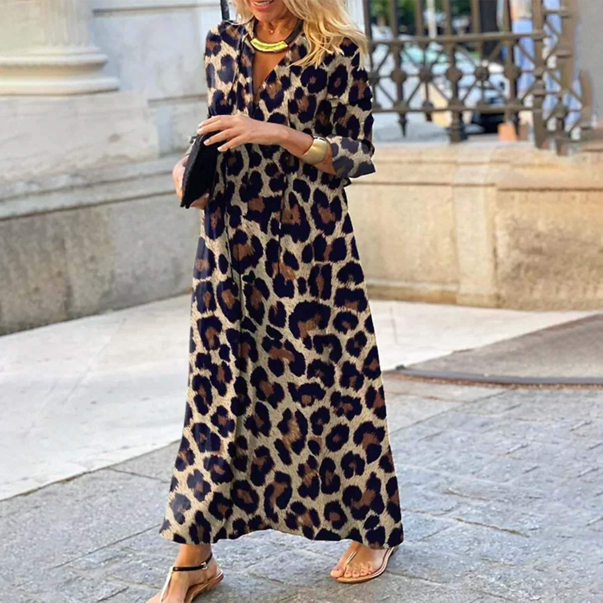 Women's Printed Draped Tummy Control Dress