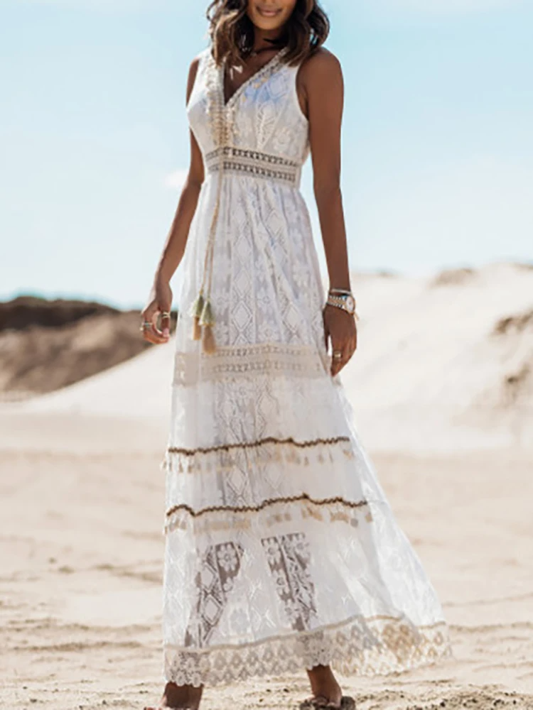 Women's Boho Printed Maxi Dress