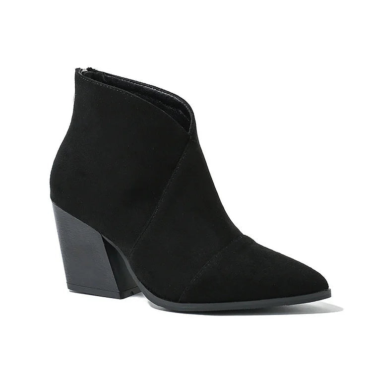 Women's Ankle Boots Zip Block Heel