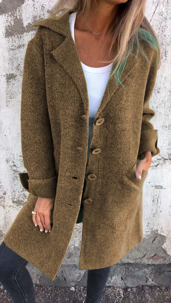 Women's Wool Lapel Coat