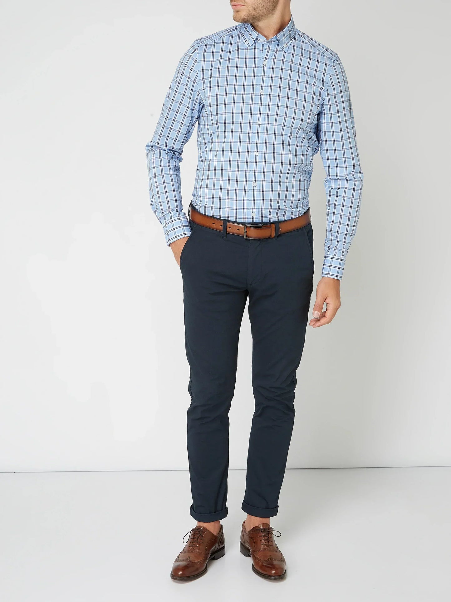 Nicholas | Men Spring Button Down Checkered Shirt