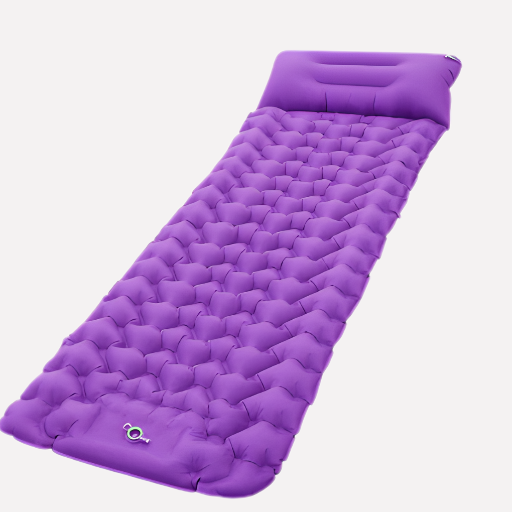 Inflatable Camping Air Mattress with Built-In Pump and Pillow