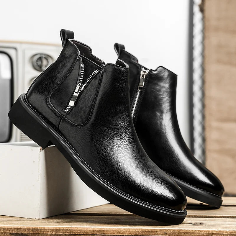 Men's Vintage Leather Chelsea Boots
