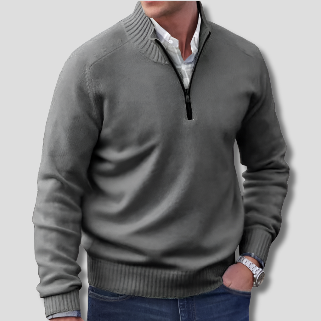 Men's Half-Zip Sweater Layering Pullover