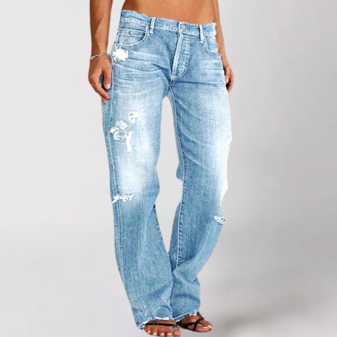 Sophie | Women’s Spring Distressed Straight Leg Jeans