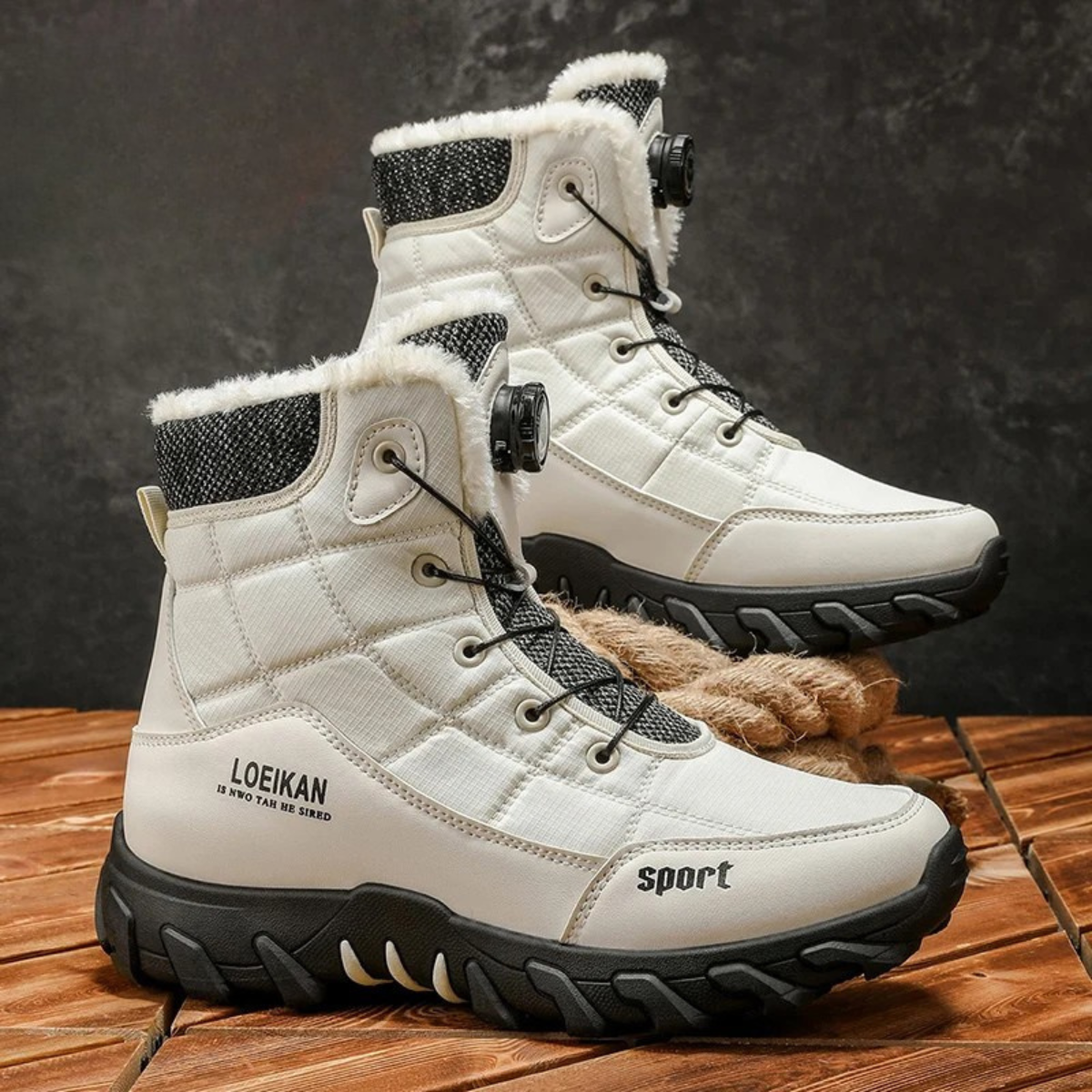 Northpark Men's Insulated Snow Boots Plush Lined