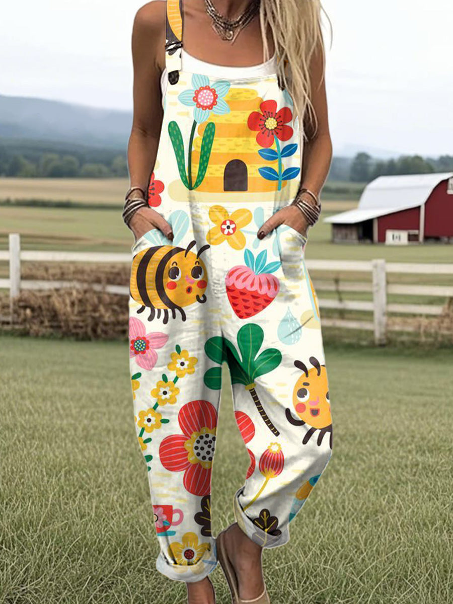 Women's Floral Print Jumpsuit -
Fashinoza