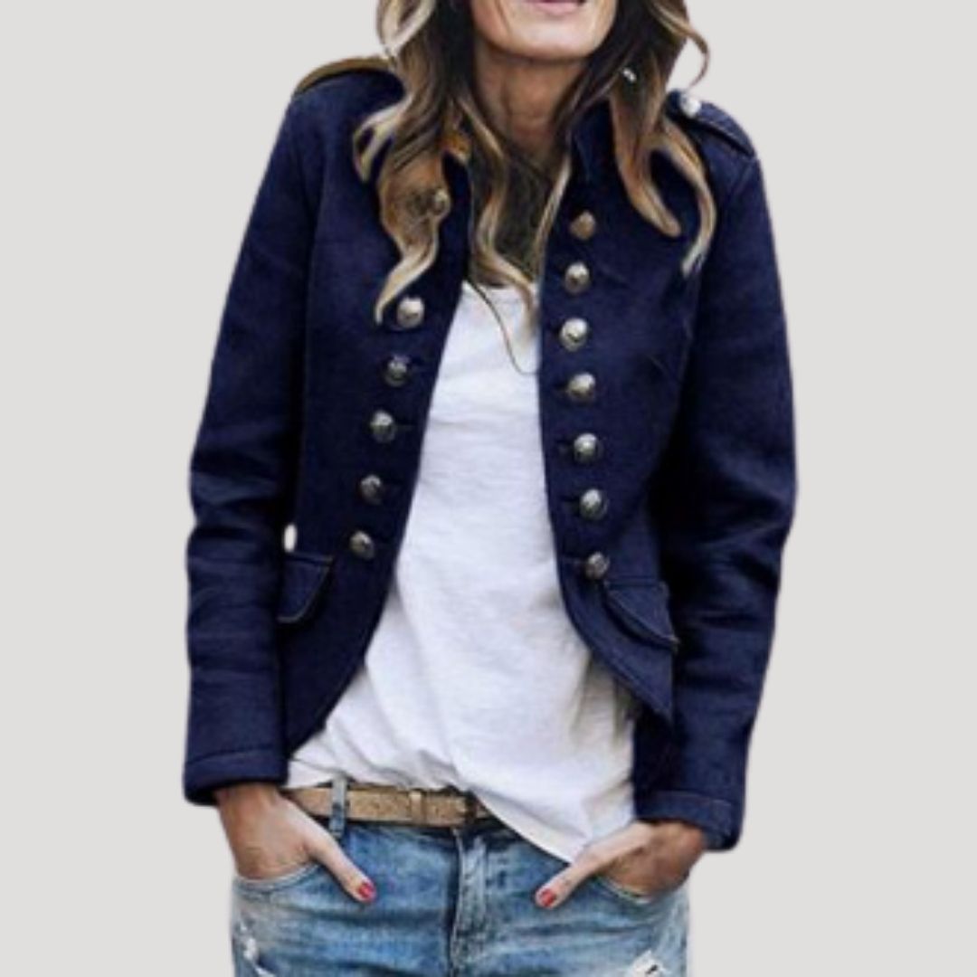 Joanna | Women’s Spring Military Button Jacket