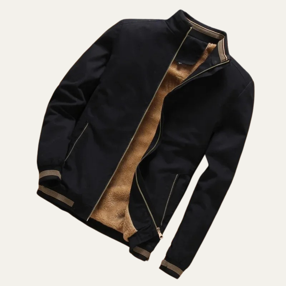 Men's Aviator Bomber Jacket Warm Fleece
