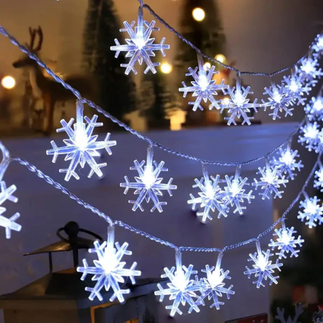 Led Snowflake Fairy String Lights
