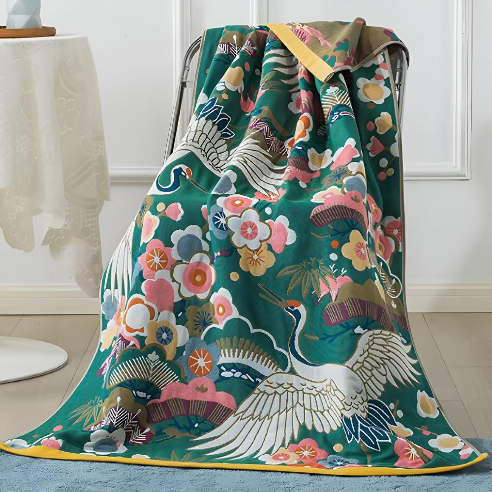 Lush Flower Bath Towel Soft Elegant Design