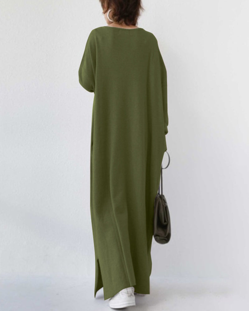Women's Long Sleeve Maxi Dress Elegant Winter
