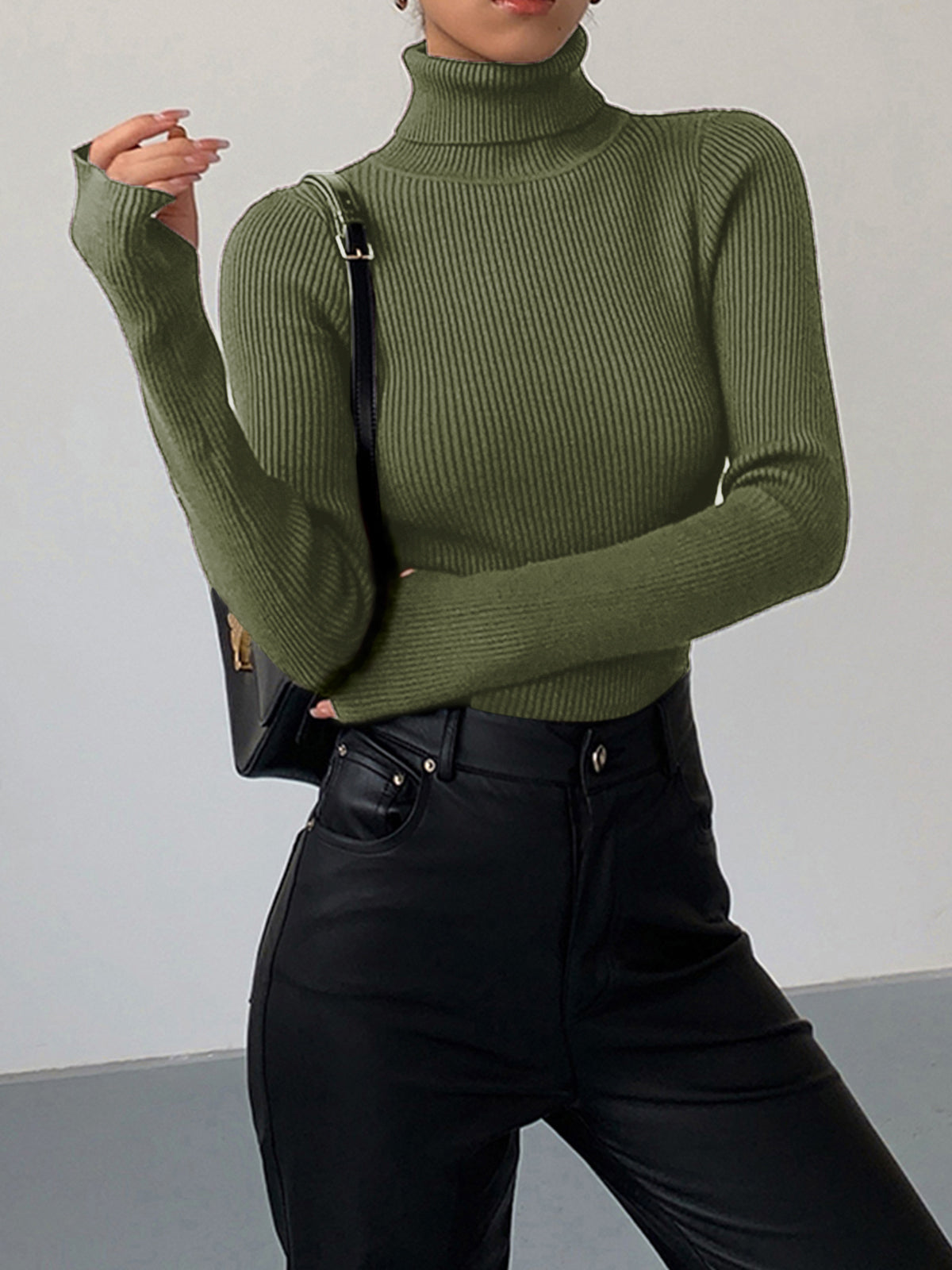 Emma | Women’s Spring Turtleneck Long Sleeve Top