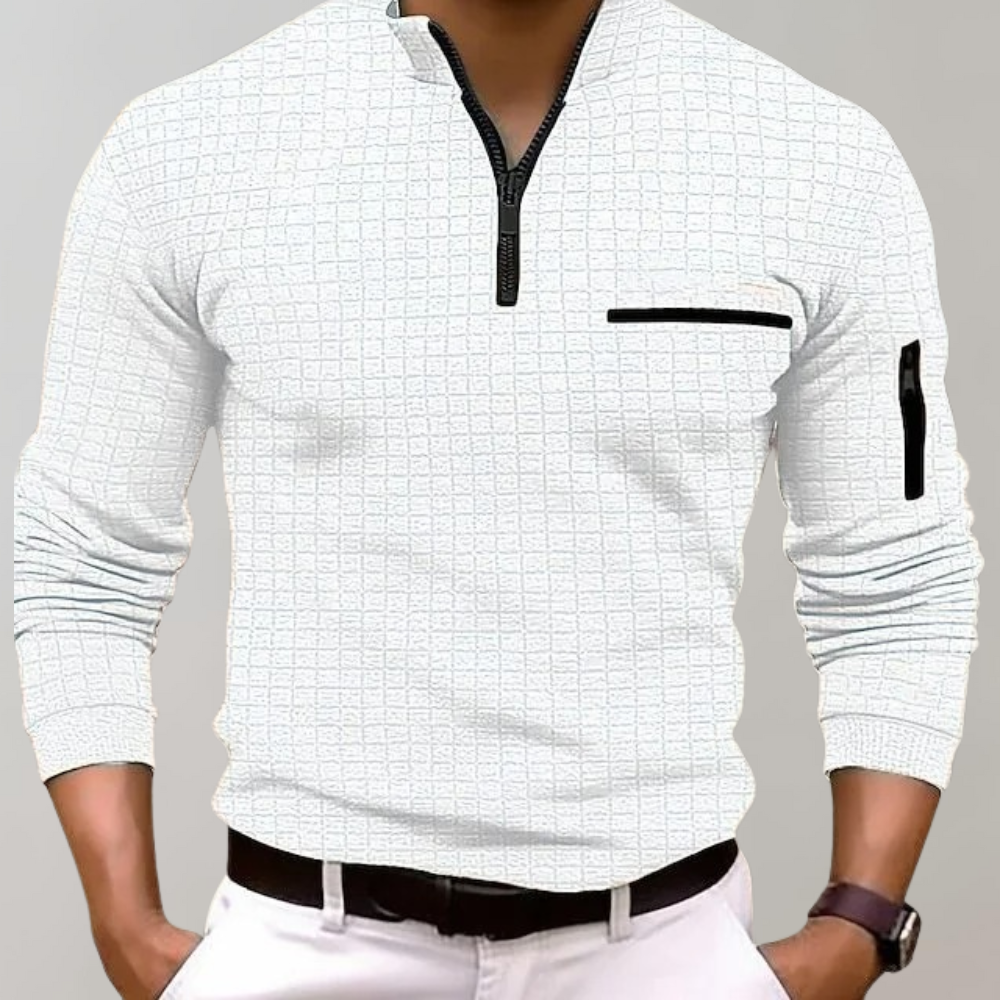 Gregory | Men’s Modern Textured Half Zip Pullover